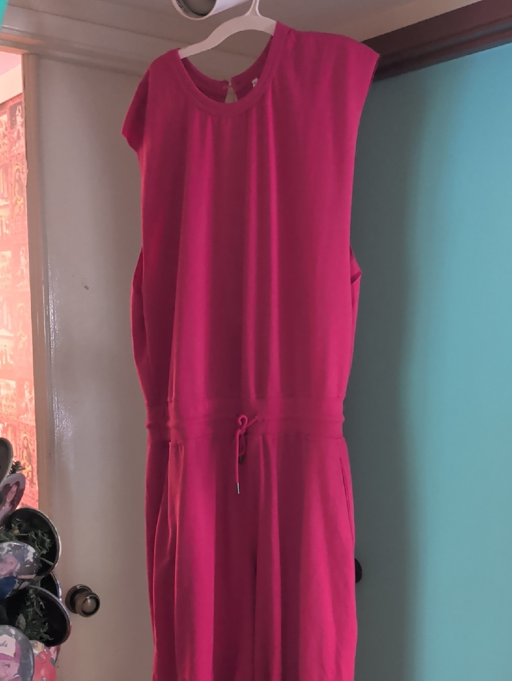 Sleeveless Pink Women's Jumpsuit XL Soft Sweatshirt Casual Spring Romper New
